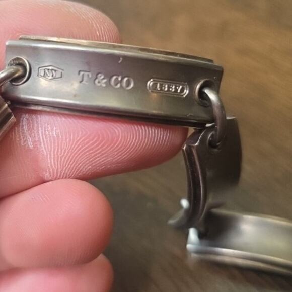 Men’s Tiffany & Co. NY 1837 Silver 925 & Titanium Midnight Link ID Bracelet 8.5” - Picture 9 of 16